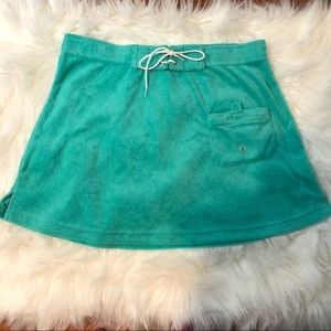 terry cloth aqua  skirt